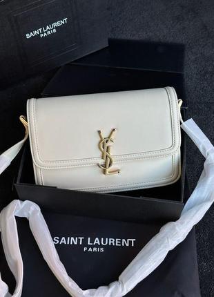 Сумка yves saint laurent беж люкс натуральная кожа