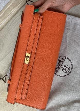 Шикарный клатч сумка hermes kelly clutch