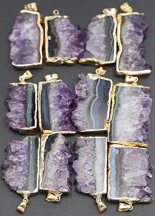 Подвеска из аметиста в золотой оправе