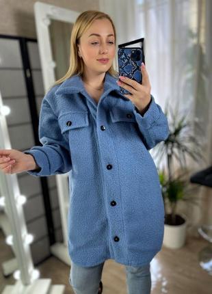 Теплая женская рубашка шерсть барашек 🍂 большие размеры (батал)