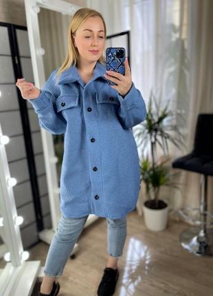 Теплая женская рубашка шерсть барашек 🍂 большие размеры (батал)