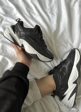 Кроссовки m2k nike black white черные белые