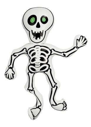 Надувна декорація на halloween. скелет ☠️ фігура прикраса аксесуари хеллоуїн хелоуїн хеллоуін хелоуін хелловін хеловін хєлловін хєловін куля кулька3 фото