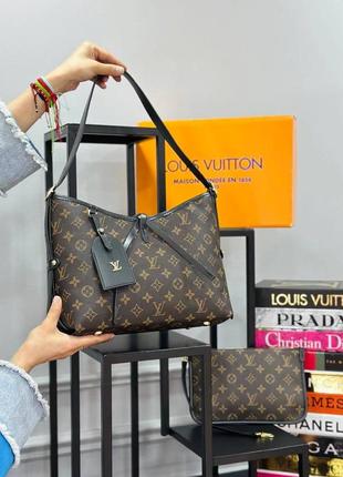 Сумка коричневая женская в стиле louis vuitton 2в1 сумка большая луи витон кросс-боди