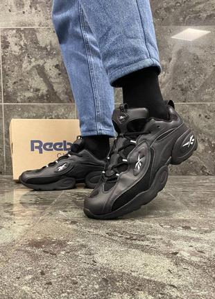 Кроссовки reebok dmx (black / yellow) чорно желтые чорные оранжевые