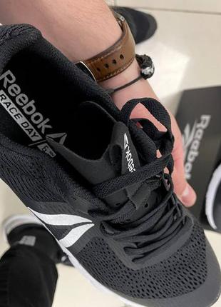 Двошарова сітка нейлон кросівки reebok racer весна літо осінь4 фото