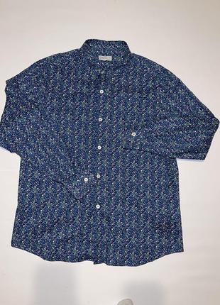 Рубашка agnes b midnight blue printed cotton andy shirt2 фото