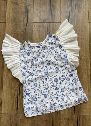 Блуза от zara. размер 9/10 рочков, 140см.