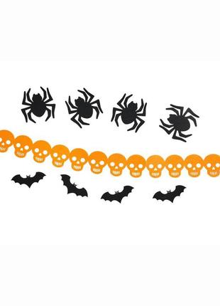 Фетровый декор halloween. 🕷️ паук череп декорация аксессуары украшение гирлянда карнавальный костюм хеллоуин хелоуин хэллоуин хэлоуин хеловин хелловин