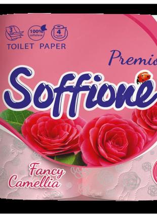 Туалетний папір soffione premio камелія 3 шару рулону 4