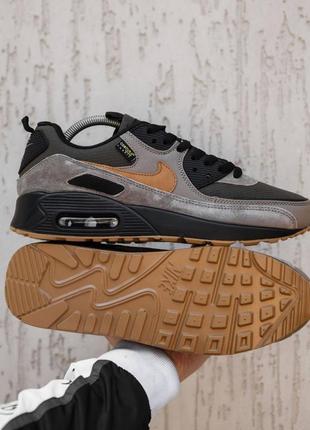 Замша коричневые кроссовки nike air max 90 кроссы 78 найк аир макс 90 аир 98 воздушная камера9 фото