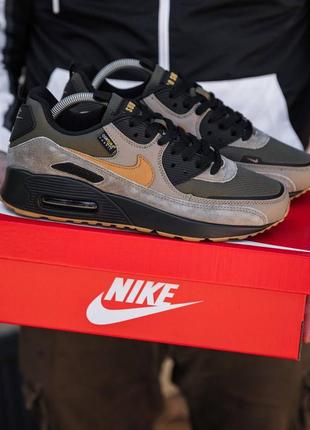 Кроссовки nike air max 90 кроссы 78 найк аир макс 90 аир 98 воздушная камера светло беж коричневые4 фото