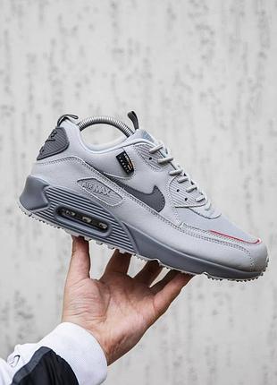 Кроссовки nike air max 90 кроссы 78 найк аир макс 90 аир 98 воздушная камера серые красные