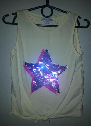 Майка с переворотными пайетками