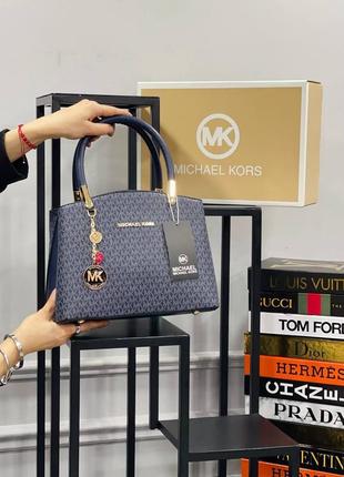 Сумка синяя женская в стиле michael kors клатч сумка маленькая майкл корс клатч кросс-боди1 фото