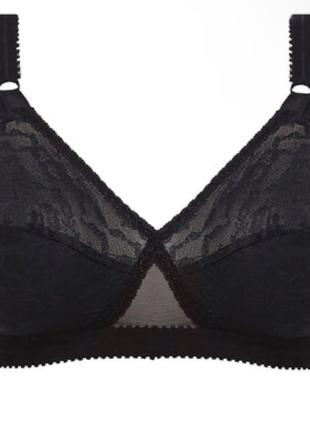 Бра ліф куля чорний playtex вінтажний стиль зручний бюстгальтер без поролону широкі...