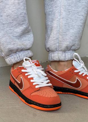 Женские кроссовки nike sb dunk low orange lobster3 фото