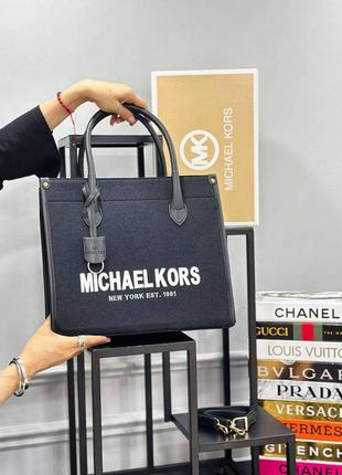 Сумка черная женская в стиле michael kors 𝐓𝐎𝐓𝐄 𝐁𝐀𝐆 сумка большая майкл корс клатч шопер1 фото