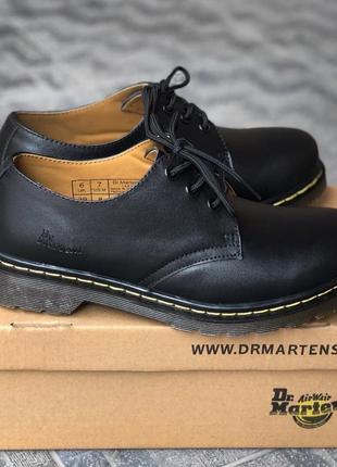 Туфлі шкіряні martens jadon fur черевики лак з хутром