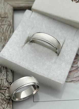 Обручальные кольца серебряные с орнаментом пара5 фото