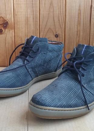 Стильные полностью кожаные ботинки floris van bomel мокасины2 фото