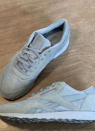 Sneakers reebok classic nylon hs (skull grey / white)2 фото