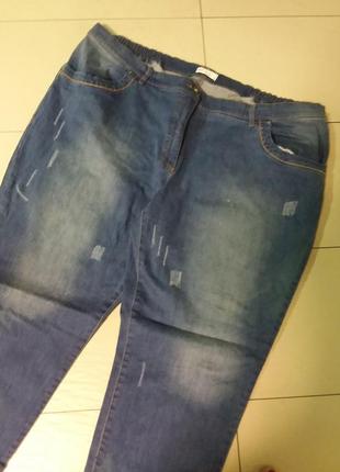 Жіночі джинси з ефектом потертості дуже великого 32 рощміру2 фото