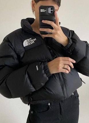 Вкорочена куртка демі з лого tnf/ the north face🔥3 фото