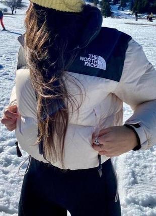 Вкорочена куртка демі з лого tnf/ the north face🔥2 фото