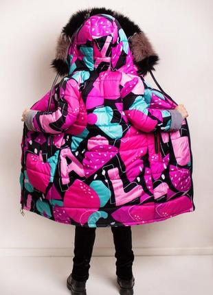 Зимнее деткое (подростковое) пальто на девочку 5-14 лет, длинная термо куртка для детей и подростков - зима8 фото