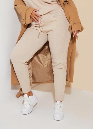 Новые вязанные джоггеры, спортивные штаны, батал, boohoo.