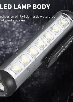 Ліхтар-лампа на магніті 7 потужних діодів usb аварійна міні лампа фонарік акумуляторний юсб карманний1 фото