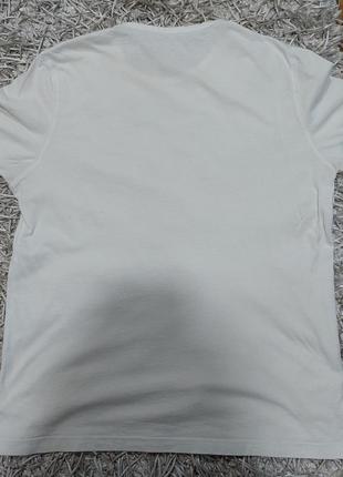Мужская футболка calvin klein белого цвета с классическим кроем размер большой6 фото
