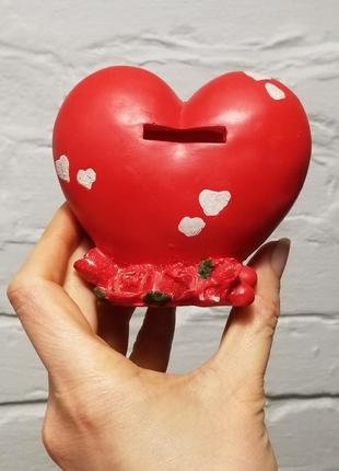 Статуетка серце з ведмедиками, для закоханих2 фото