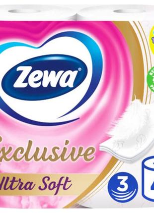 Туалетний папір zewa exclusive ultra soft 4 шари 4 рулони (7322541188546)