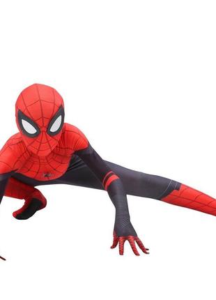 Костюм людини-павука для хлопчика, червоно-чорний2 фото