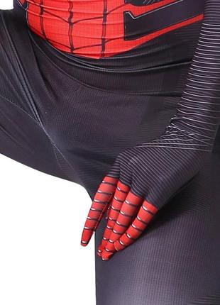 Костюм людини-павука для хлопчика, червоно-чорний6 фото