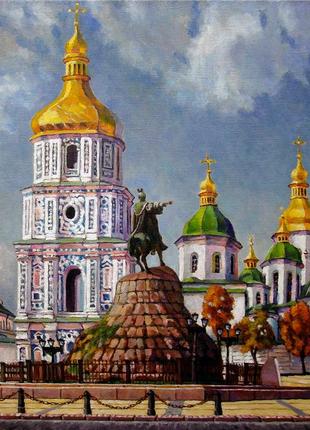 Картина маслом на холсте, софийский собор.