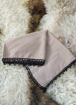 Шарф палантин  бавовна бежевий