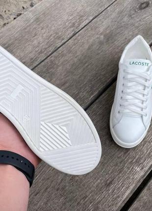 Чоловічі шкіряні кеди lacoste7 фото