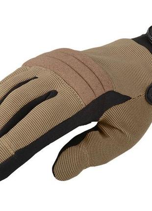 Тактичні рукавиці armored claw direct safe half tan size m1 фото