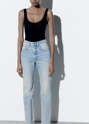 Идеальные прямые джинсы zara с высокой посадкой оригинал4 фото