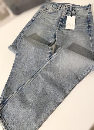 Идеальные прямые джинсы zara с высокой посадкой оригинал