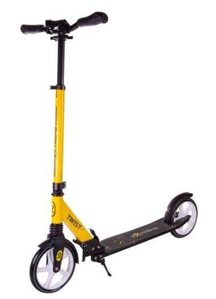 Самокат двухколесный "bambi", желтый (транспортировочная упаковка)