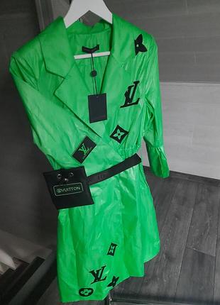 Тренч плащ з логотипом louise vuiton 3