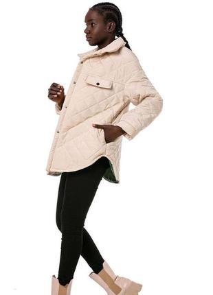 Куртка пуховик стеганная куртка короткая укороченная короткий удлиненная куртка капюшон воротник зима осень дуток дутый2 фото