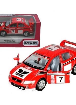 Машинка металл kinsmart kt5048 w mitsubishi lancer evolution инерция 12 5см 1:36 в коробке