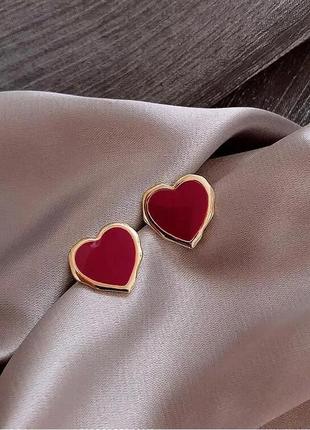 Сережки сердечка