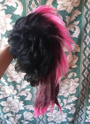 Перука чорна волосся аніматор поні єдиноріжка кінь грива ерокез карнавальний аксесуар костюм хелловін косплей  новорічний маскарадний дитячий