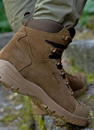 Тактические ботинки песочные зу замшевые, койот,осень-зима,...